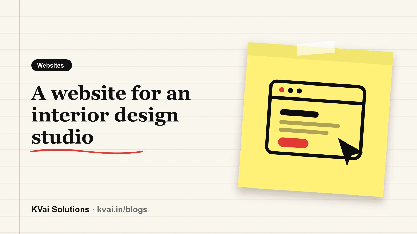 A website for an interior design studio: Websites guide by KVai Solutions