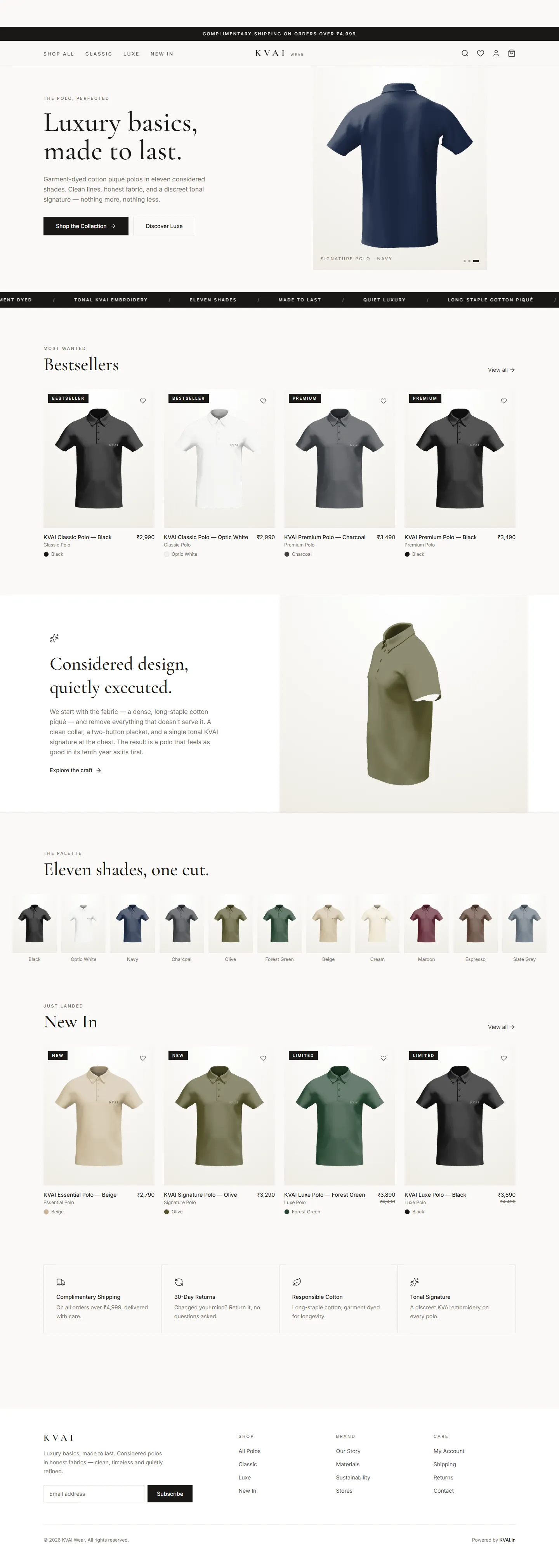 KVai Wear: E-Commerce + App, built by KVai