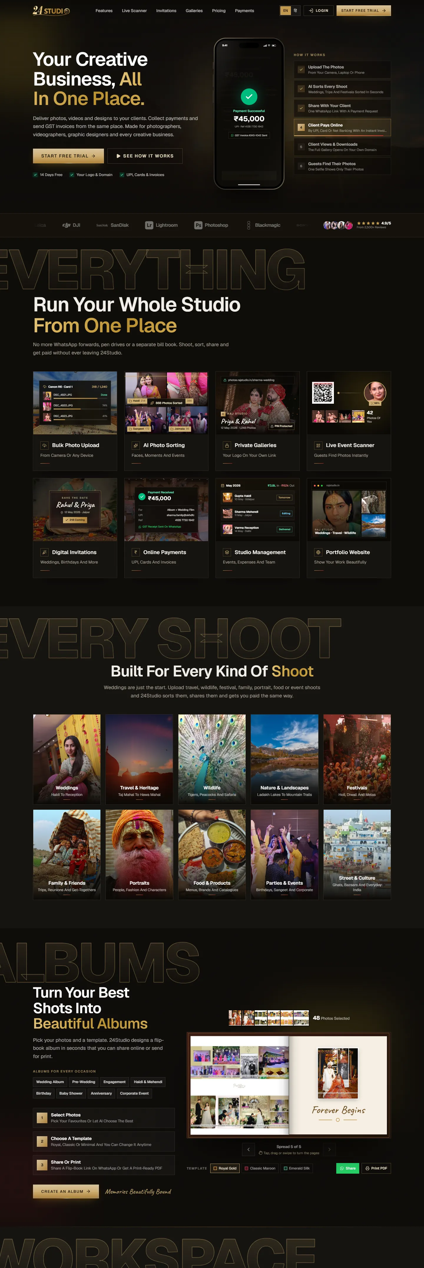 24Studio website: full-page preview